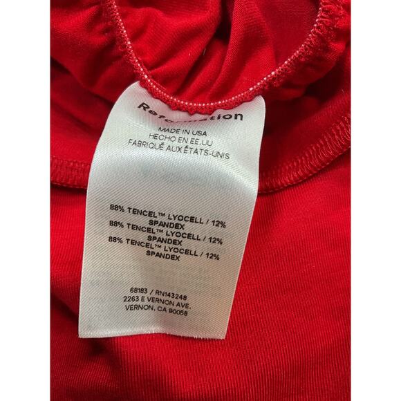 Reformation 'Florentina' Red Knit Off Shoulder Long Sleeve Top Size M - Picture 5 of 5